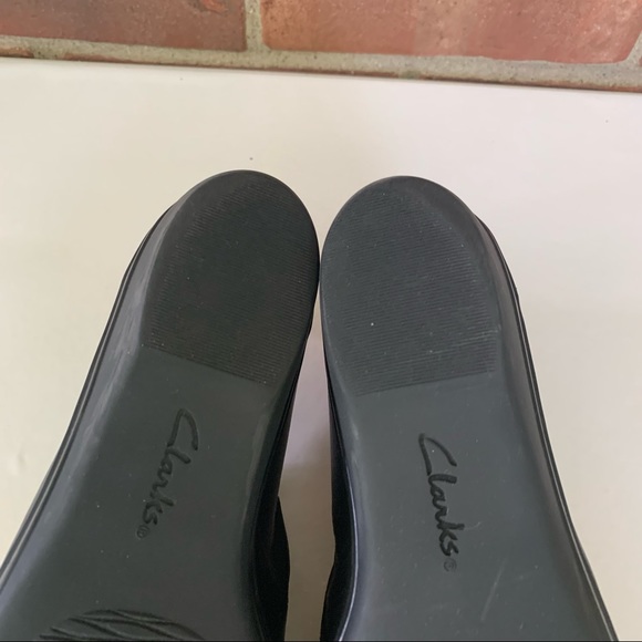 Clarks Channing Haley black leather slip on loafers Women's size US 8.5 M - Picture 10 of 10